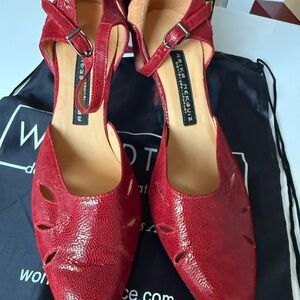 Arika Nerguiz Tango (dance) shoes - Elegant Red Leather Heels